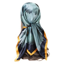 FAIRYGATE Silk Scarf Women's Silk Feel Scarf Headscarves Neckerchief Women Elegant Business Silk Scarf Handkerchief Neck Wrist Packaging, 28020