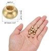 PATIKIL M4x7.5mm Thread Cap Nuts Knob, 30 Pack Brass Ball