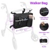 Rollator Basket Bag with Cup Holder,Walker Bag,Rollator Accessories Folding Storage