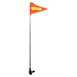 YARNOW Reflective Bike Flags with Pole for Safety - Telescopic Pole Golf Cart Flag Mount, Portable and Durable