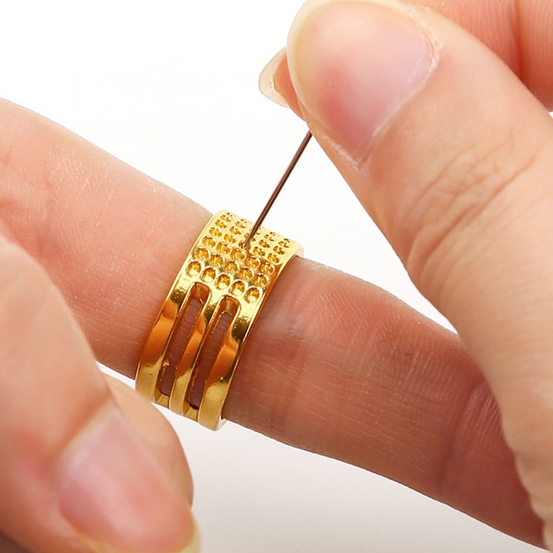 60pcs Sewing Thimbles Exquisite Copper Sewing Finger Protectors for Hand