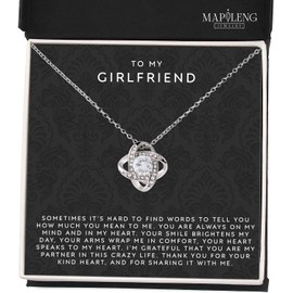 To My Girlfriend Necklace, Necklace For Girlfriend, Valentines Day Gift, Girlfriend Gifts, Girlfriend Christmas Gifts, Girlfriend Birthday Gifts, Girlfriend Jewelry, Girl Necklace for Girlfriend