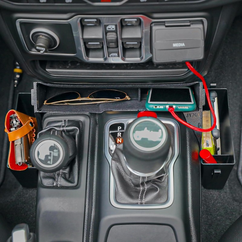 JVMA Center Console Organizer Gear Shift Tray for Jeep Gladiator