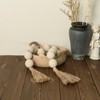 50" Long Ribbed Extra Large Wood Bead Garland with 2"