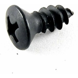 Retro-Motive #10 x 1/2" Phillips Oval Head Trim Screws #8 Head Black (Qty-25) #2039CCA
