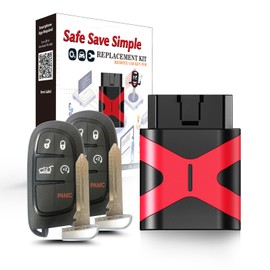 2 Programmable Key fob ,Simple Programmer Tool Compatible for 2014 2015 2016 2017 2018 Jeep Cherokee Smart Keyless Entry Remote Start GQ4-54T 4A Chip