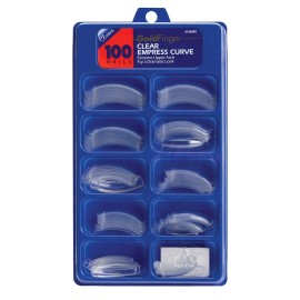 KISS Gold Finger 100 Pcs Acrylic Clear Fake Nails Tip Empress Curve