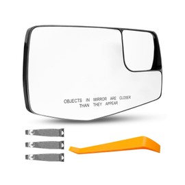 84309708 Right Passenger Side Heated Mirror Glass Fit for Chevy Sliverado 1500 GMC Sierra 1500 2019-2024, Replace GM1324159, Side Mirror Glass with Backing Plate