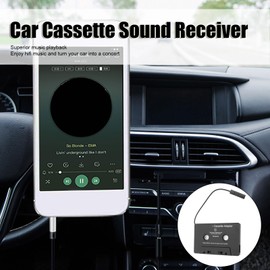 Car Audio Cassette Adapter Receiver, Bluetooth Cassette Adapter with Hands Call HiFi Stereo Sound Recorder, Tape Player Bluetooth 5.0 Cassette Aux Adapter for Car