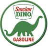 Desperate Enterprises Sinclair Dino Gasoline Round Refrigerator Magnet, 3" Diameter