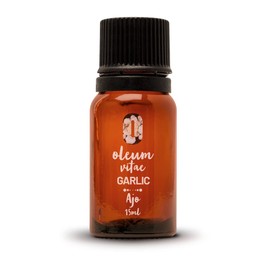 OLEUM VITAE Aceite Esencial de Ajo. Allium Sativum. 100% Puro y Orgánico. Certificado USDA ORGANIC. Aplicación Atomática, Interna y Externa. 15ml
