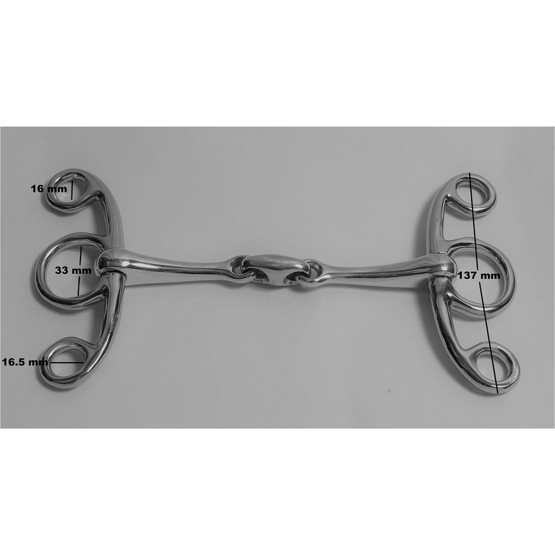 S-Products ELEVATOR GERMAN SILVER LOZENGE MOUTHPIECE SNAFFLE JUMPING HORSE SHOW