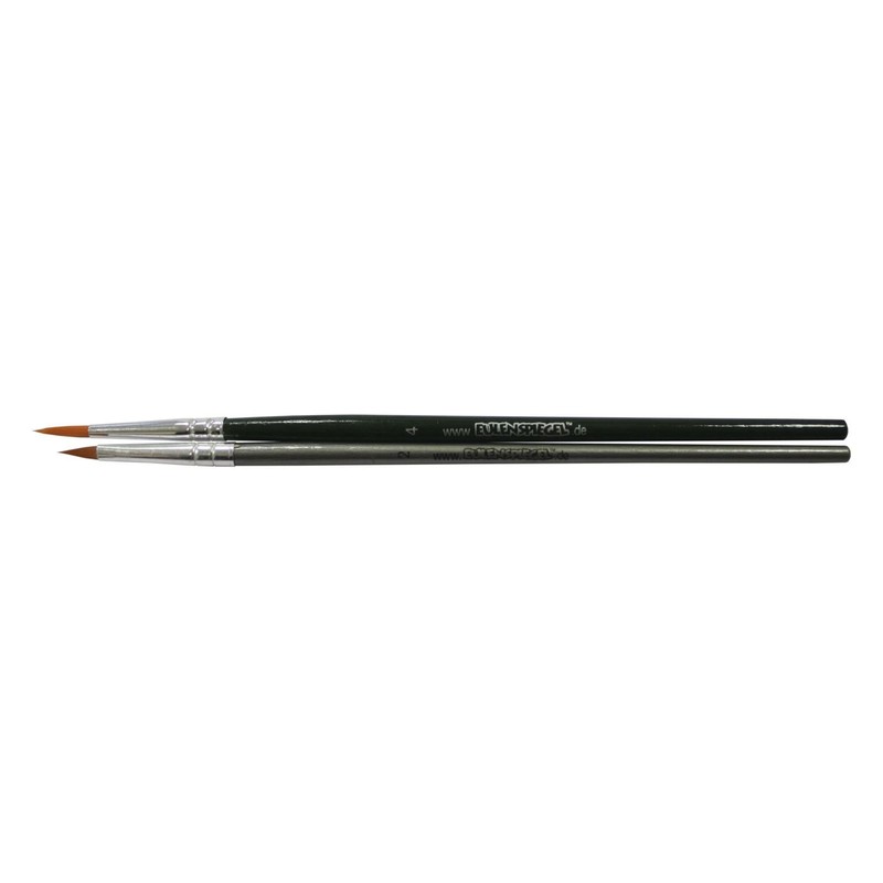 Eulenspiegel 955567 Professional Brush Set 4, 2 Synthetic Fibre Brushes,