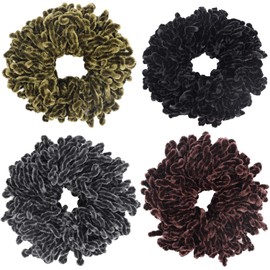 4 Pack Volumizing Hair Headwear Hair Tie Ring Plain Big Hairbands for Women Girls (Style1, One size)