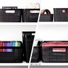 BINO | Woven Plastic Basket | Large (Black), 3-Pack |