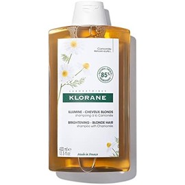 Klorane  Champú iluminador con manzanilla  Realza los reflejos e ilumina el cabello rubio  Sin peróxido de hidrógeno, amoníaco, silicona, parabenos