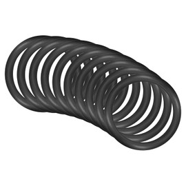 QUARKZMAN Pack of 10 Nitrile Ring Round Washer Connection 40 mm x 33 mm x 3.5 mm for Tap Plumber Repair Seal Connection, Black