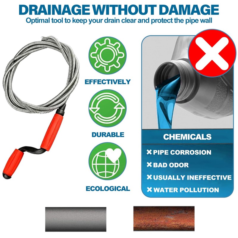 Drain Snake Unblocker Reusable Flexible Plumbing Drain Hair Sink Unblocker