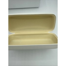 Chloé CHLOE LARGE White HARD SUNGLASS CASE w WHITE BOX CARD & CLEANING CLOTH D10
