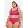 Ulla Popken Women's Lace Bralette Without Underwire Cup B-F Bra,