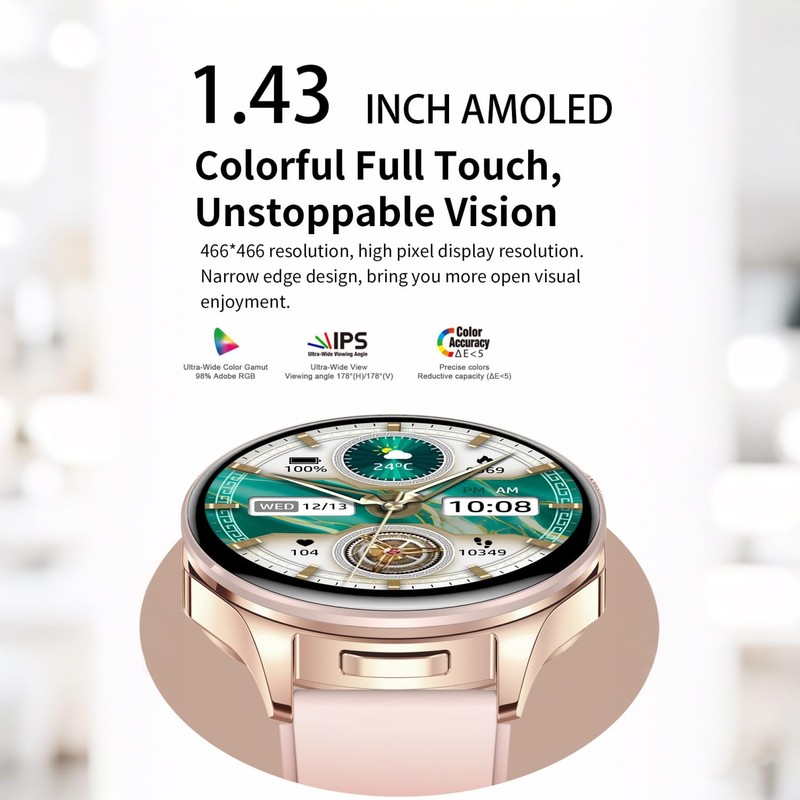 Desong Smart Watch with Earbuds,2 in 1 TWS Smartwatches,1.43" Colorful