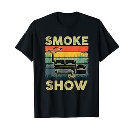 Smoke Show Funny Bbq Smoker Grilling Meat Smoking Retro T-Shirt