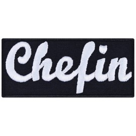 CHEFIN Aufnäher für Frauen lustig Aufbügler/Patch zum annähen/aufbügeln | Ehefrau Bügelbilder Geburtstagsgeschenk für Damen Applikation für alle Stoffe | 90x40mm