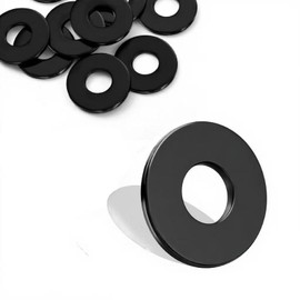 Hexizexi Pack of 80 Washers Black M10 x 16 mm Stainless Steel Flat Washers for Home Repairs Screws Bolts Nuts