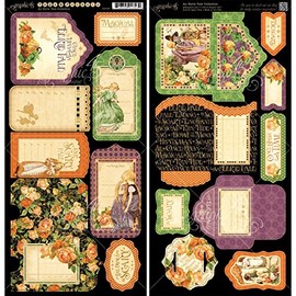 Graphic 45 An Eerie Tale Tags and Pockets Paper Crafting Embellishments