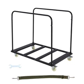 Folding Table Cart, 1500 LBS Heavy Duty Table Trolley with 5" Swivel Wheels, Black Desk Trolley 10 Table Capacity for Garage/Home/Warehouse,/Party Event/Hotel Furniture