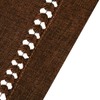 Grelucgo Small Short Hemstitch Chocolate Brown Table Runner, Dresser Scarf,