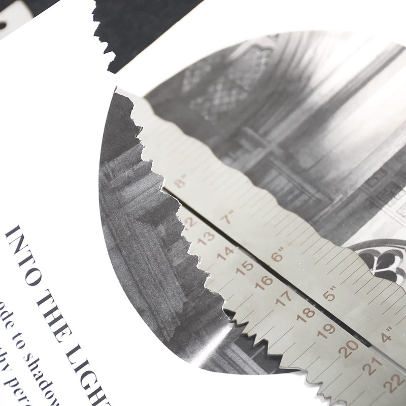 UPTTHOW Stainless Steel Metal Paper Tearing Ruler for Cutting Paper