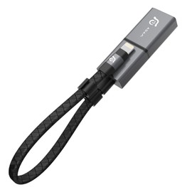 Adam Elements - iKlips Wizard Lightning/USB 3 in 1 Portable MicroSD 4K Card Reader - no SD Card - Grey (Apple MFi Certified)