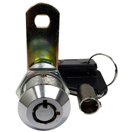 Admiral Locks 1-1/4” Tubular Cam Lock, Keyed Alike Removable Key RV Compartment Storage Lock Cabinet Locks (1-1/4 Inch 90°, Chrome Pack of 1)