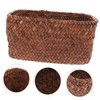 Zerodeko 1Pc Fruit Box Bamboo Weaving Basket Organizer Small Basket