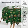 St Patricks Day Tablecloth 60 Inch Green Clover Shamrock Hat