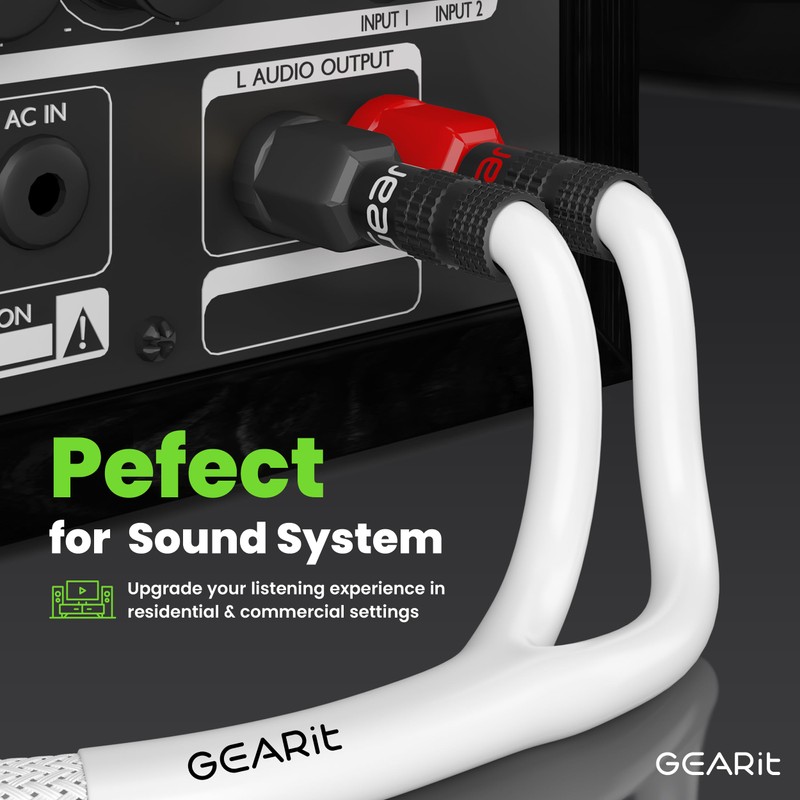 GearIT 12AWG Premium Heavy Duty Braided Speaker Wire (3 Feet)