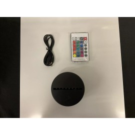 Chicago Bears 3D LED Night Light Chicago Bears Desk/Night Lamp. 15 Color Remote Control