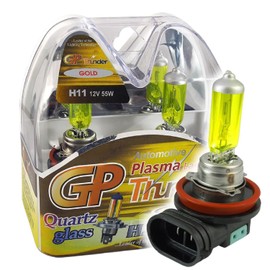 GP Thunder H11 3500K 55W JDM Golden Yellow High Performance Xenon Halogen Light Bulbs for Compatible Fog Light -High Beam - Low Beam SGP35K-H11 PAIR