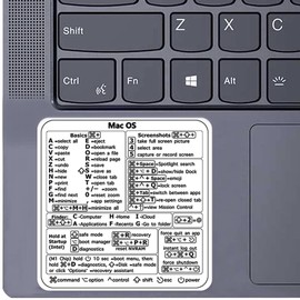 Mac Shortcut Sticker - Mac OS Shortcuts Sticker (M1+Intel), Laptop Keyboard Shortcuts Stickers for MacBook, Compatible with 13-16 Inch MacBook Air/Pro (Mac)