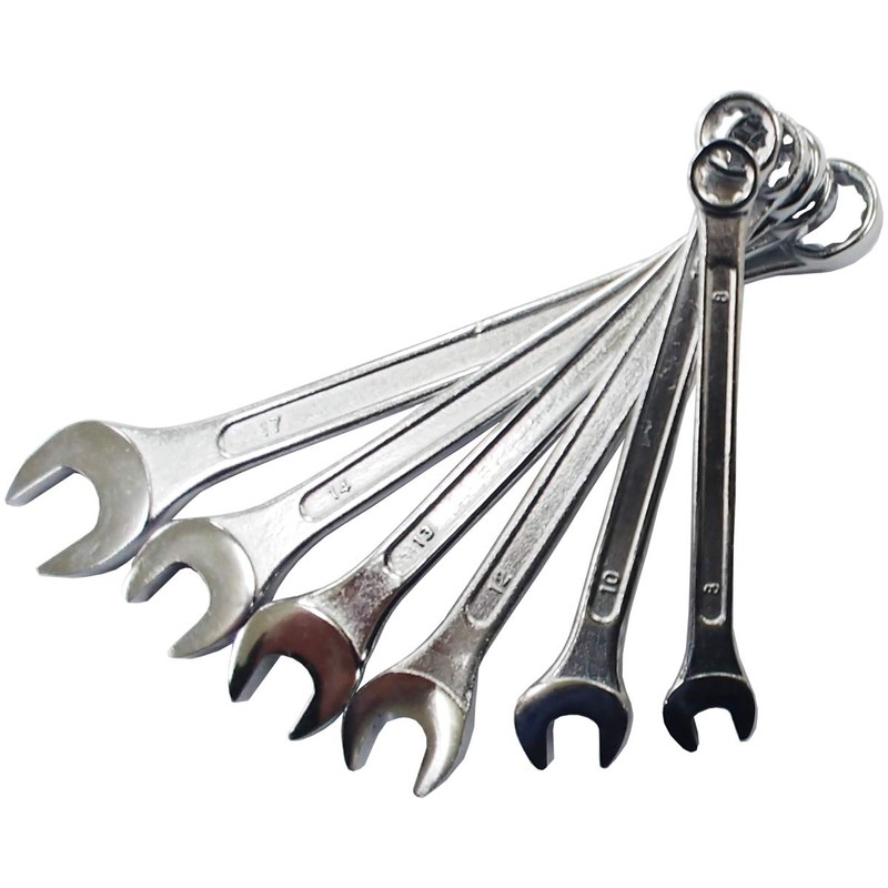 KONYO SUN UP Combination Wrench, Set of 6, Gray