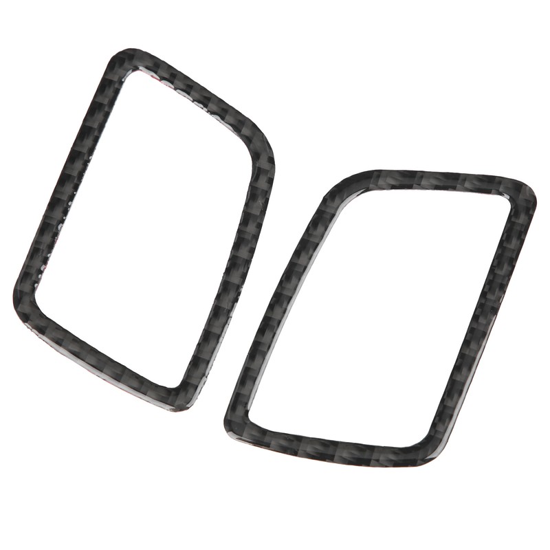 2pcs Carbon Fiber Dashboard Air Vent Cover Trim Paste Installation