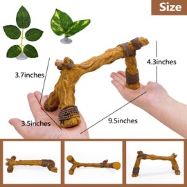 Tfwadmx Snake Climbing Branch, Resin Reptile Simulated Wood Branches, Hermit Crab Climbing Toys, Gecko Tank Branches Decor for Small Lizards, Tarantulas, Frogs