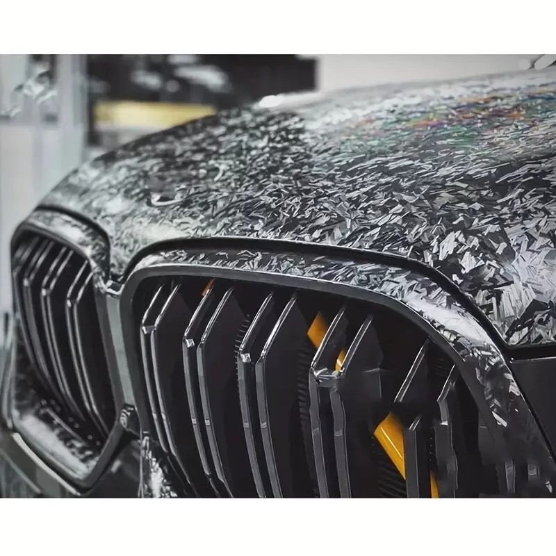 Carlas 48"x60" Premium Forged Black Carbon Fiber Vinyl Wrap Film