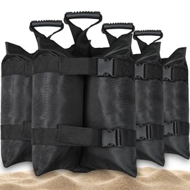 Esmorah Extra Large 240 LBS Canopy Weights Sand Bags Set of 4, 1680D Heavy Duty Plus Size Gazebo Sandbags with Inner Plastic Bag for Outdoor Tent, Patio Umbrella, Sun Shelter, Pop up Pergola Legs