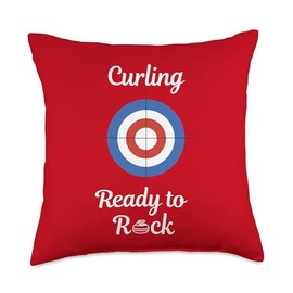 Curling Lover - ready to rock on the curling ice Throw Pillow