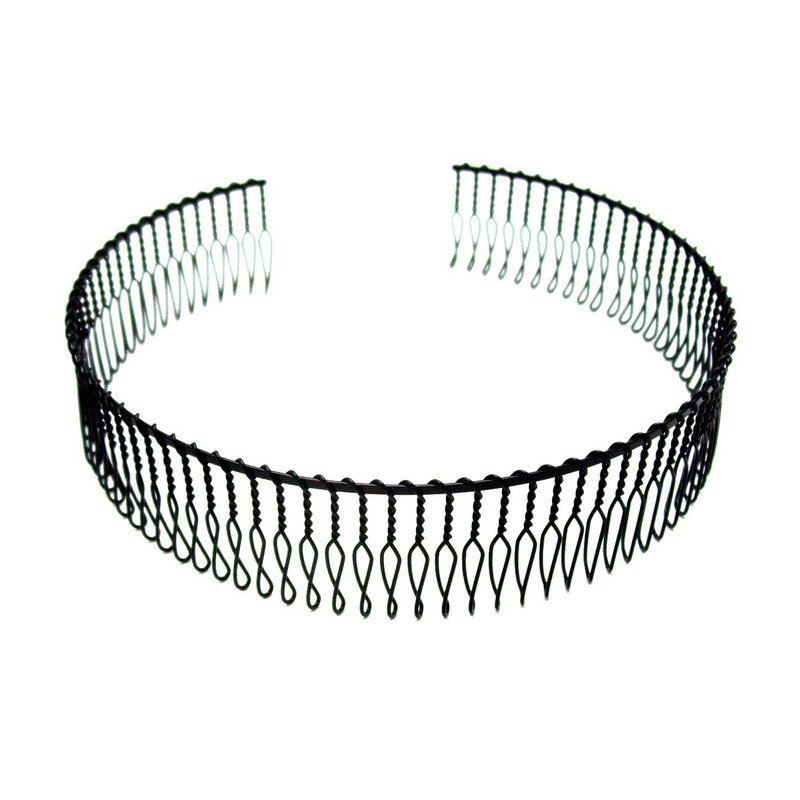 Comb Type Headband, Black, 80 pairs, Set of 2, Head