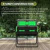 Marcytop 45 Gals Outdoor Compost Tumbler Bin Black Dual Chamber