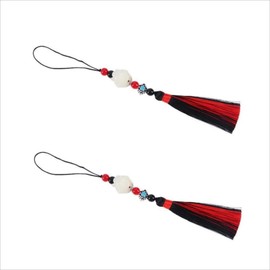 2 colgantes de borlas de loto Mo Dao Zu Shi para cosplay, llavero de coche, accesorios Hanfu, recuerdo, accesorio de manualidades