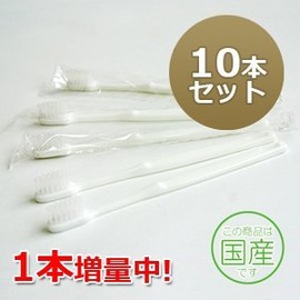 Commercial Disposable Toothbrushes (No Toothpaste) (10 Pieces + 1 Piece), Made in Japan, For Oral Hygienic, Cleaning, Industrial Use